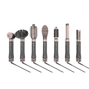 GA.MA Multistyler UniQ Vibrance, Asciuga, stira arriCcia e volumizza. Con una potenza di 1500W, Motore digitale brushless, Velocità motore 100.000 RPM. Autopulizia, Filtro removibile, 3 velocità e 3 temperature, colpo d’area fredda. Filtro estraibile.