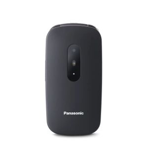 Panasonic KX-TU446EXG - Telefono per anziani a conchiglia, facile da usare, display leggibile, grigio