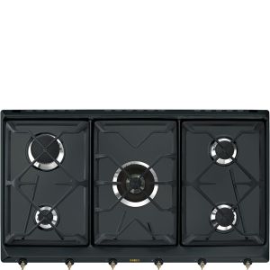 Smeg SRV896AOGH piano cottura Antracite Da incasso 90 cm Gas 5 Fornello(i) Made in Italy