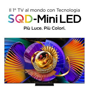 TCL C7L TV 55C7L SQD‑Mini LED da 55", 4K HDR, 2700 nit, 800 zone di dimming, Google TV, 144Hz, Dolby Vision & Atmos, Audio Bang & Olufsen