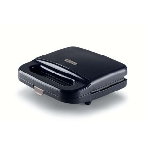 Ariete 1971 Tostiera Breakfast, Piastra elettrica per toast, sandwich e panini, 750W, Piastre fisse grill, Rivestimento antiaderente, Posizione e riponimento verticale, Dark & Sahara Grey