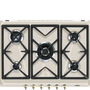 Smeg SRV876AVOGH2 piano cottura Avena Da incasso 75 cm Gas 5 Fornello(i) Made in Italy