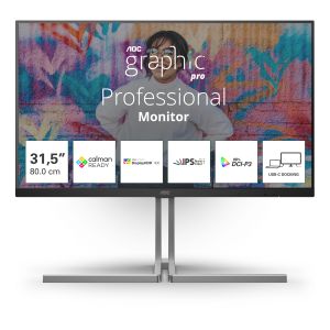 AOC U3 U32U3CV Monitor PC 80 cm (31.5") 3840 x 2160 Pixel 4K Ultra HD LCD Nero