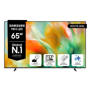 Samsung Mini LED AI TV 65" UE65M80HAUXZT 4K, Processore NQ4 AI Gen2, 4K Upscaling, Color Booster Pro, OTS Lite, Metal Stream Design, Vision AI Smart TV, 2026