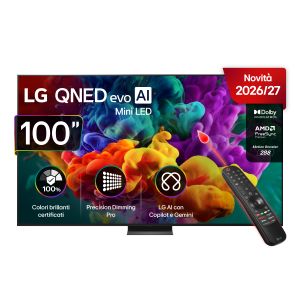 LG QNED evo AI MiniLED 100'' Serie QNED87B 100QNED87B6, 4K, Dolby Vision, Processore α8 Gen3, VRR 144Hz, SMART TV 2026