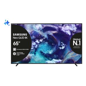 Samsung Neo QLED AI TV 65" QE65QN900FTXZT 8K Mini LED, Processore NQ8 AI Gen2, 8K AI Upscaling, Glare Free, Neo Quantum HDR 8K Pro, Dolby Atmos & OTS+, Metal Frame Design, Vision AI Smart TV, 2025