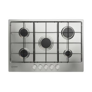 Indesit THP 752 IX/I 1 piano gas inox 75cm 5 fuochi griglie smaltate