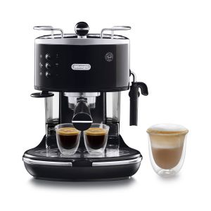 De’Longhi ICONA ECO311.BK Macchina da Caffè Manuale Espresso e Cappuccino, Compatibile con Polvere o Cialde E.S.E., Spegnimento Automatico, Serbatoio Estraibile da 1.4L, Potenza 1100W, Nero