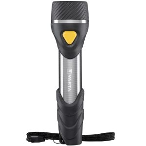 Varta Day Light Multi LED F20 LED Flashlight (incl. 2x Longlife Power AA e cordino, a prova d'urto) argento/nero per la casa, per tutti i giorni, per le interruzioni di corrente