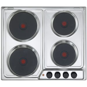 De’Longhi FFI 46 ER piano cottura Acciaio inox Da incasso 60 cm Piastra sigillata 4 Fornello(i)