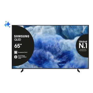 Samsung QLED AI TV 65" QE65Q8FAAUXZT 4K, Processore Q4 AI, 4K Upscaling, Color Booster Pro, OTS Lite, Air Slim Design, Vision AI Smart TV, 2025
