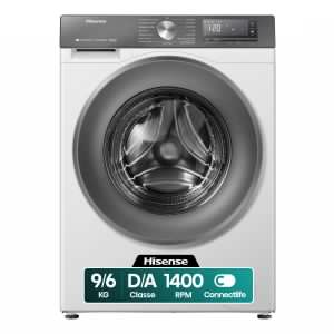Hisense WD3S9043BW7 lavasciuga Libera installazione Caricamento frontale Bianco