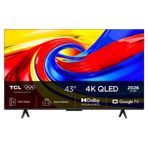 TCL P7L TV 43P7L 43” QLED, 4K HDR, Direct LED, Google TV, Dolby Vision & Atmos, HDR10+, Game Master