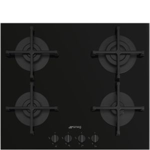 Smeg Universal PV264B piano cottura Nero Da incasso 60 cm Gas 4 Fornello(i)