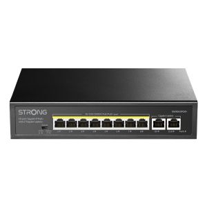 Strong SW8010POE+ switch di rete Gigabit Ethernet (10/100/1000) Supporto Power over Ethernet (PoE) Desktop Nero