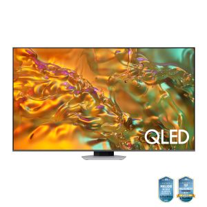 Samsung Q80D TV QLED 4K 65” QE65Q80DATXZT Smart TV Wi-Fi Eclipse Silver 2024, Processore NQ4 AI GEN2, 4K AI Upscaling, Simple Chamfer Design, Dolby Atmos