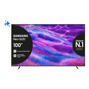 Samsung Neo QLED AI TV 100" QE100QN80FUXZT 4K Mini LED, Processore NQ4 AI Gen2, 4K AI Upscaling, Motion Xcelerator 144Hz, Neo Quantum HDR, Dolby Atmos & OTS Lite, Simple Chamfer Design, Vision AI Smart TV, 2025