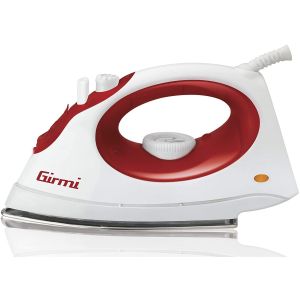 Girmi ST01 Ferro da stiro a secco e a vapore Acciaio inossidabile 1800 W Rosso, Bianco