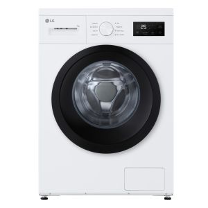 LG F4NA10S7NWK Lavatrice slim 7kg, Classe A, 1400 giri, Programma igiene con vapore, Display grande, White