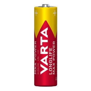 Varta Longlife Max Power, Batteria Alcalina, AA, Mignon, LR6, 1.5V, Blister da 4, Made in Germany