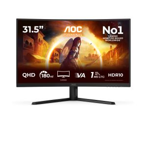 AOC G4 CQ32G4VE Monitor PC 80 cm (31.5") 2560 x 1440 Pixel Quad HD LCD Nero, Grigio