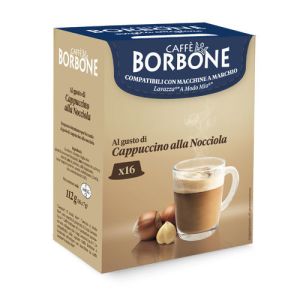 Caffè Borbone Capsule per Lavazza a modo mio caffè Cappuccino alla Nocciola Nocciolino 16 pz