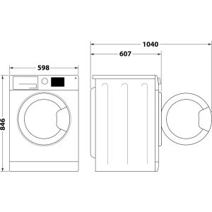 Indesit C YD 102D WW IT, Capacità 10kg, classe E, colore White, Dispay digitale, QuickDry