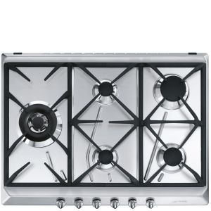 Smeg SRV575GH5 piano cottura Acciaio inox Da incasso 70 cm Gas 5 Fornello(i) Made in Italy