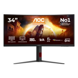 AOC G4 CU34G4CAP Monitor PC 86,4 cm (34") 3440 x 1440 Pixel UltraWide Quad HD LCD Nero, Rosso