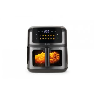 Ariete 4642 Air Fryer e Grill 10L Digital, 2100W, Doppia resistenza superiore e inferiore, Capacità XXXL 10L, 14 programmi di cottura, Pannello touch, Avvio ritardato, Timer, Finestra trasparente, fino a 200°C, Black