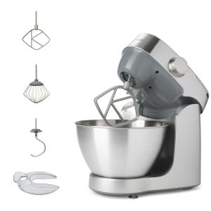Kenwood Prospero+ - Impastatrice Planetaria, Paraschizzi, 3 ganci e fruste, 1000W, Ciotola 4,3L, Silver (KHC29.A0SI)