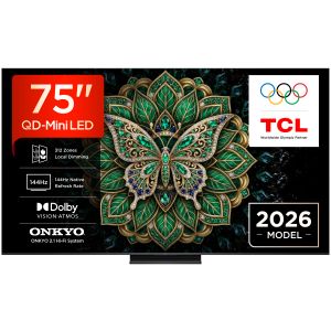TCL C6K Pro TV 75C6K PRO 75” QD-Mini LED TV, 4K HDR 1000 nits, 312 zone di dimming, Google TV, Dolby Vision & Atmos, 2.1 Onkyo, 144Hz, AirPlay 2