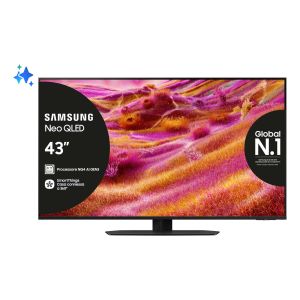 Samsung Neo QLED AI TV 43" QE43QN90FATXZT 4K Mini LED, Processore NQ4 AI Gen3, 4K AI Upscaling Pro, Motion Xcelerator 165Hz, Neo Quantum HDR, Dolby Atmos & OTS Lite, NeoSlim Design, Vision AI Smart TV, 2025