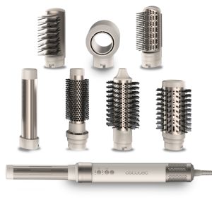 Cecotec CeramicCare AirGlam Multistyler Caldo Champagne, Bianco 1400 W 1,8 m