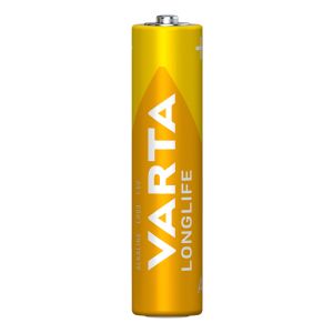 Varta Longlife, Batteria Alcalina, AAA, Micro, LR03, 1.5V, Blister da 4, Made in Germany