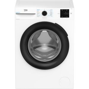 Beko b100 MWBM8147EB: Lavatrice 8kg, classe A-10%, 1400giri, linea estetica NX, motore inverter, Display Touch, colore Bianco, oblò Nero, tecnologia EnergySpin™, funzione a vapore