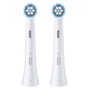 Oral-B Testine di Ricambio iO Series Gentle Care Bianche, Testine Rotonde Originali, per Gengive Sensibili, 2 Testine