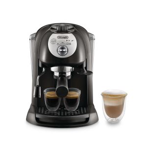 De’Longhi EC201.CD,B Macchina da Caffè Manuale Espresso e Cappuccino, Compatibile con Polvere o Cialde E.S.E., Spegnimento Automatico, Serbatoio Estraibile da 1L, Potenza 1100W, Nero