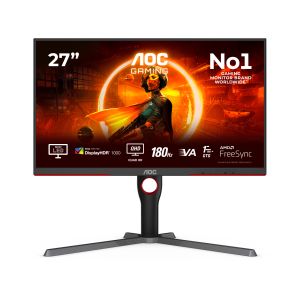AOC G3 Q27G3XMN/BK Monitor PC 68,6 cm (27") 2560 x 1440 Pixel 2K Ultra HD LED Nero, Rosso