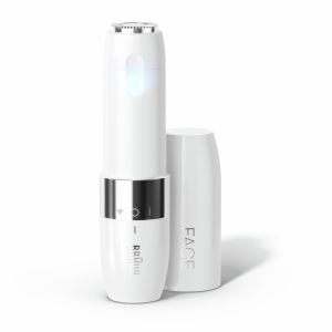Braun Face FS1000 Mini Depilatore Donna, Depilazione Elettrica Viso, Facile E Veloce, Tocco Finale Per Baffetti, Mento E Guance, Per Un Make-up Più Semplice, Ideale In Viaggio, Con Luce Smartlight, Bianco