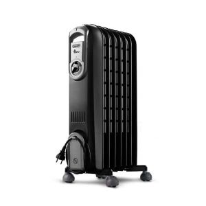 De’Longhi V550715.BG stufetta elettrica Interno Beige, Nero 1500 W Riscaldatore ambiente elettrico a olio