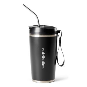 NutriBullet Flip – Frullatore Compatto, Ricaricabile USB-C, Mantenimento Freddo 24h, Smoothie Maker, Nero (NBP016B)