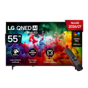 LG QNED AI MiniLED 55'' Serie QNED70B 55QNED70B6C, 4K, AI Magic Remote, 100% Volume colore, 3 HDMI, 20W, SMART TV 2026