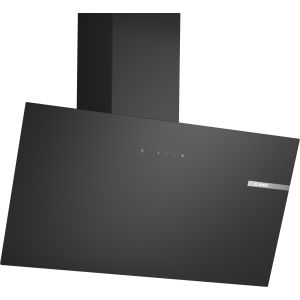Bosch Serie 2 DWK85DK60 Cappa a muro inclinata 80 cm 3 velocità + 1 intensiva Nero Classe A