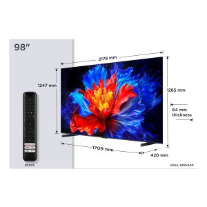 TCL P89K Serie Smart TV QLED 4K 98" 98P89K, 144Hz, audio Onkyo 2.1, Dolby Vision & Atmos, Google TV