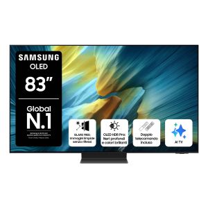 Samsung OLED AI TV 83" QE83S95FAEXZT 4K, Processore NQ4 AI Gen3, 4K AI Upscaling Pro, Glare Free, OLED HDR Pro, Dolby Atmos & OTS+, Infinity One Design, Vision AI Smart TV, 2025