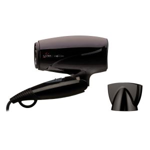 GA.MA Phon da viaggio Eolic Mini: Phon da viaggio, leggero e silenzioso, 1600 W, Motore DC Ultraleggero, componenti interni in tormalina, 4 combinazioni di velocità e temperatura, solo 238 grammi, inclusa 1 bocchetta