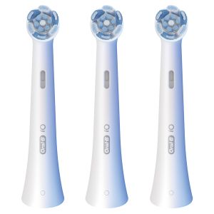 Oral-B Testine di Ricambio iO Series Ultimate Clean, Testine Rotonde Originali, Setole CrissCross per pulizia e rimozione della placca avanzate e in profondità. 3 Testine