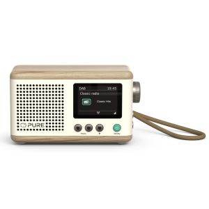 Pure DAB+ Radio Classic Mini Portatile Digitale Crema, Legno