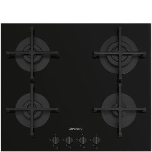 Smeg Universal PV264B piano cottura Nero Da incasso 60 cm Gas 4 Fornello(i)